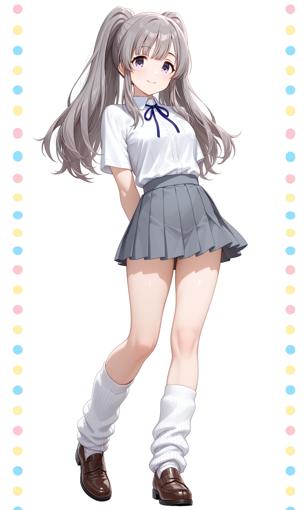 恋鐘と霧子のミニスカ制服＆ルーズソックス