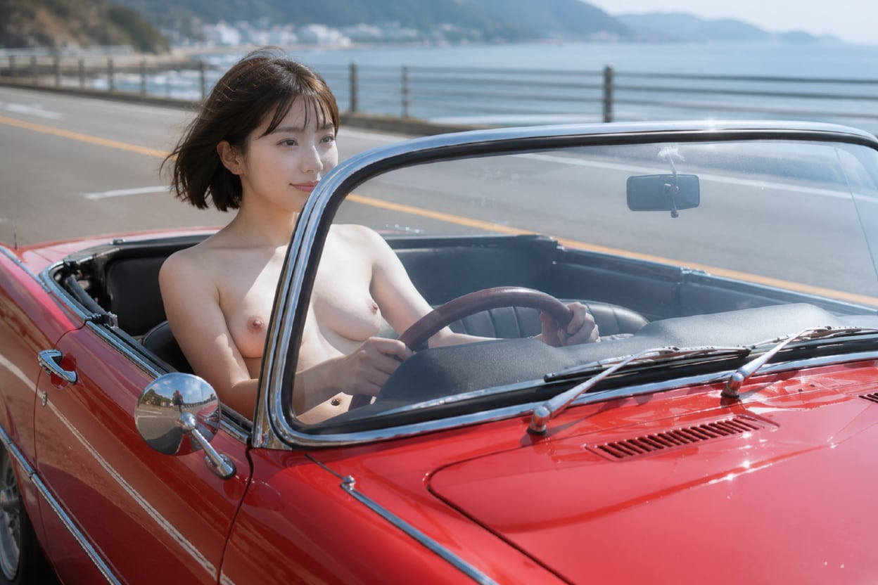 暑い夏の早朝ドライブ