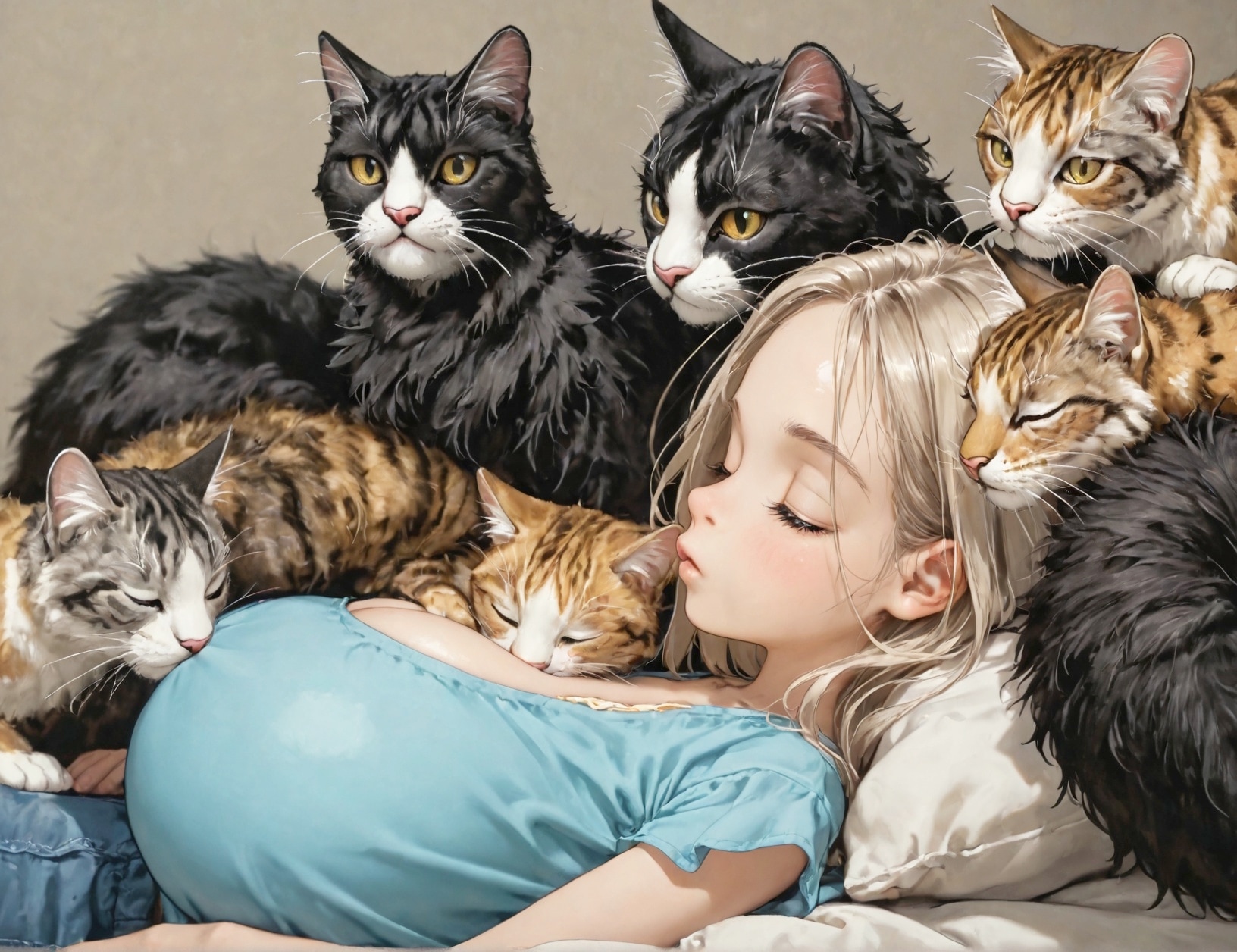 護り猫 | の人気AIイラスト・グラビア