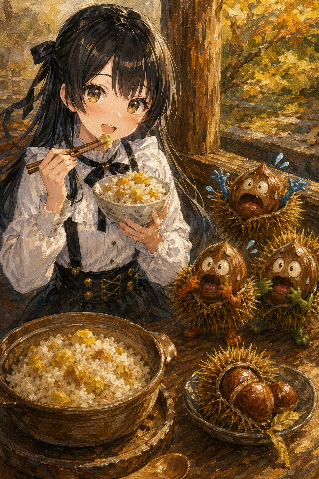 マロンモンスターは栗ご飯で