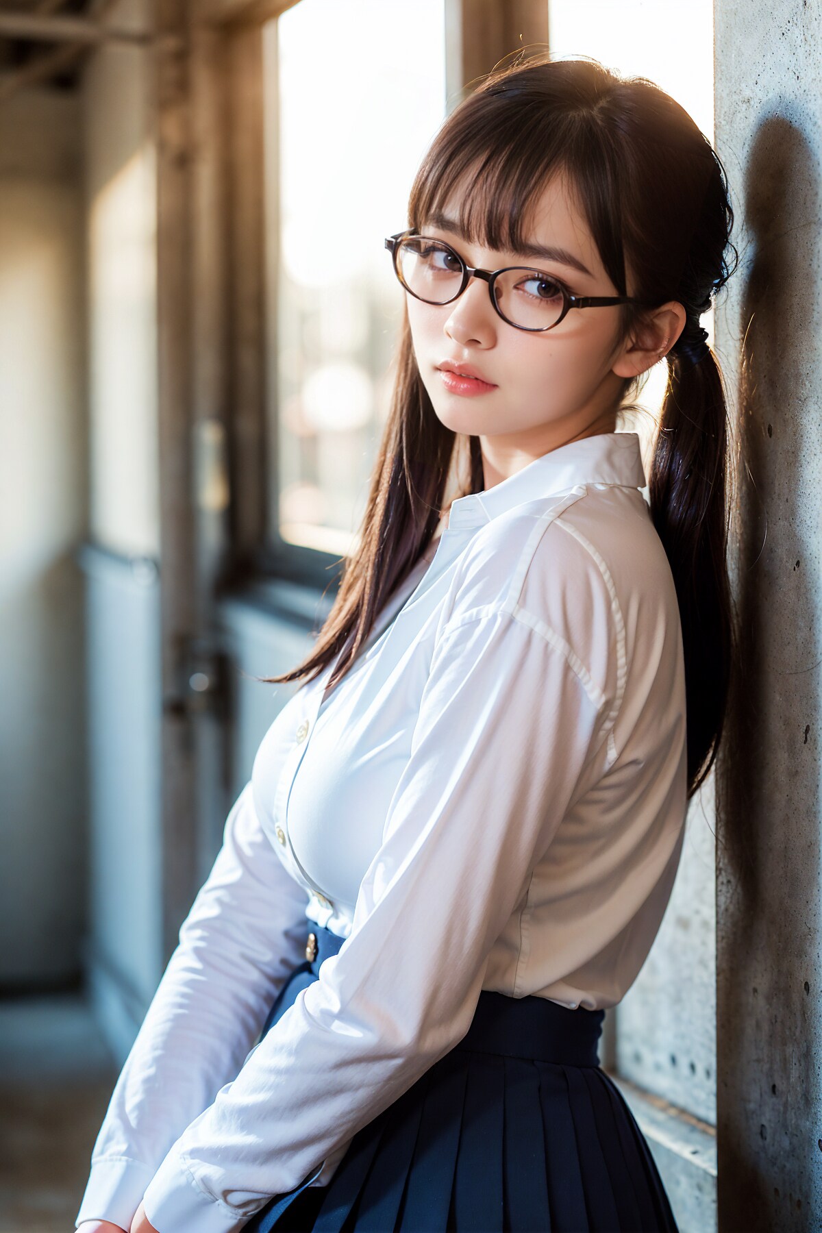 地味メガネっ子ポートレート②