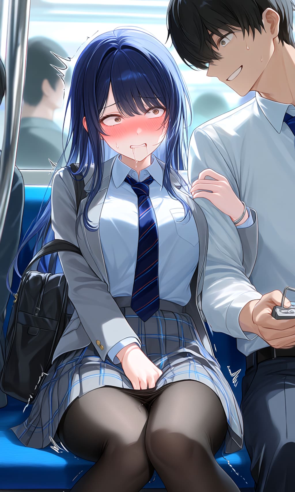 電車で何かに耐える②
