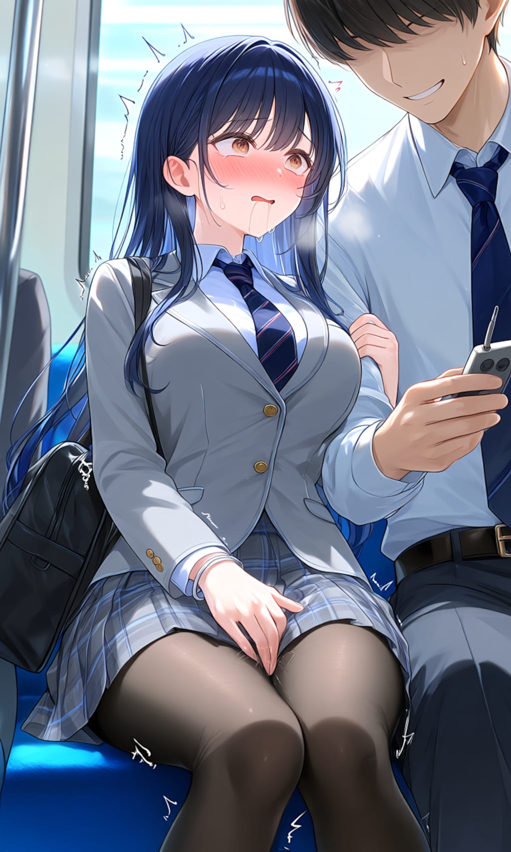 電車で何かに耐える②