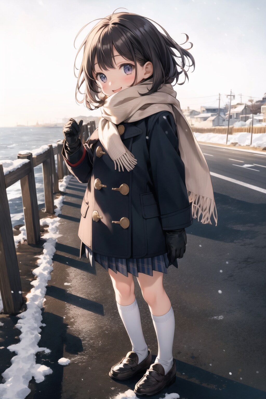 妹ちゃんと海を見に来た
