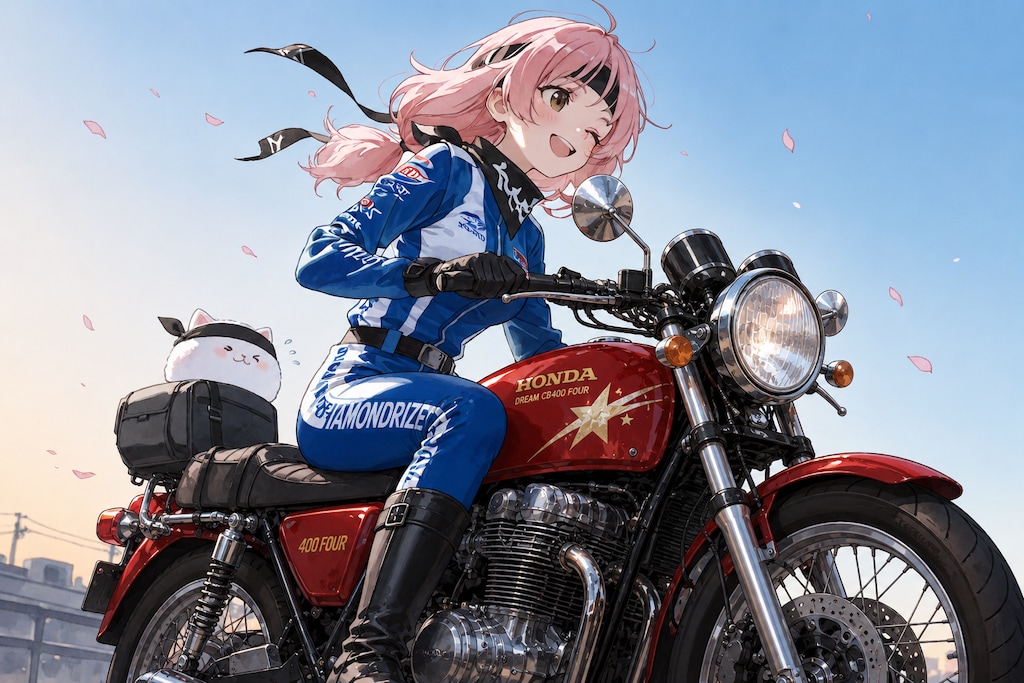 ホンダに乗る香山さんwith川崎英理さん!