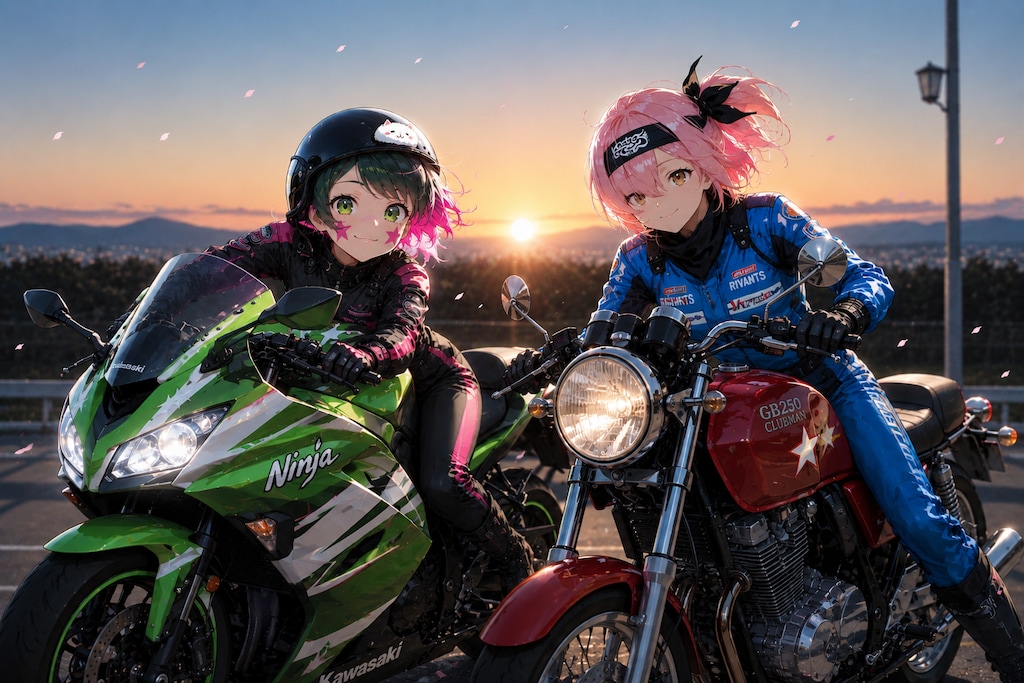 ホンダに乗る香山さんwith川崎英理さん!