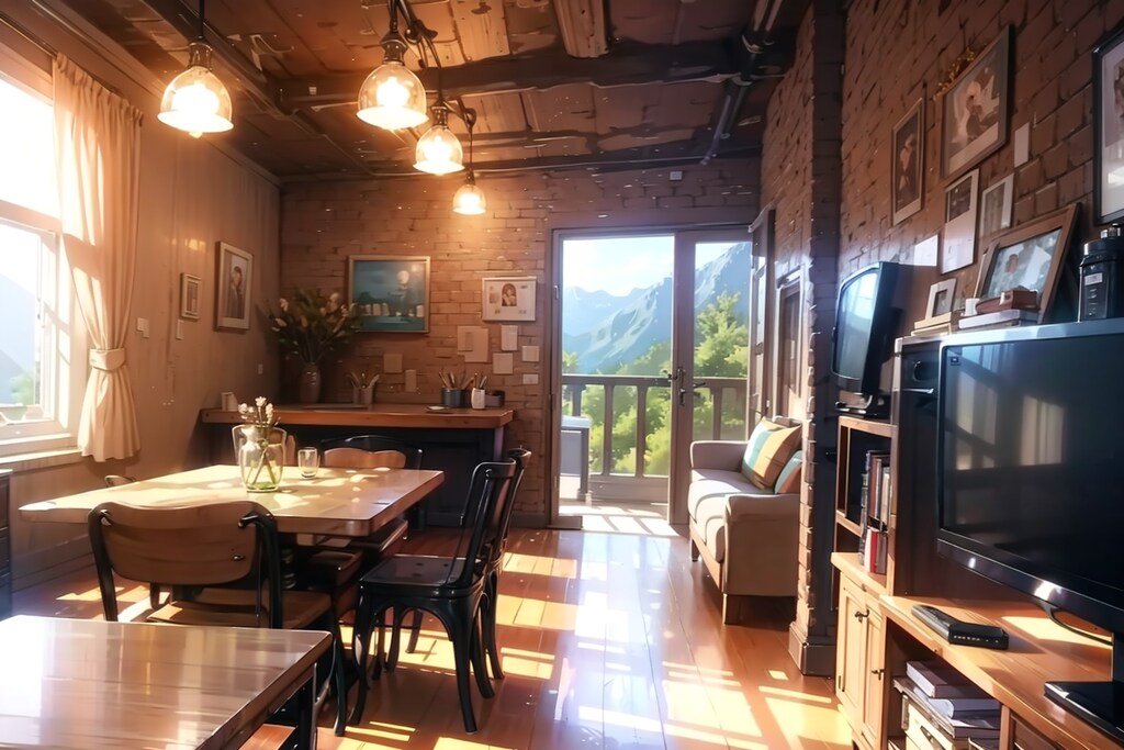 山の中腹にある宿屋