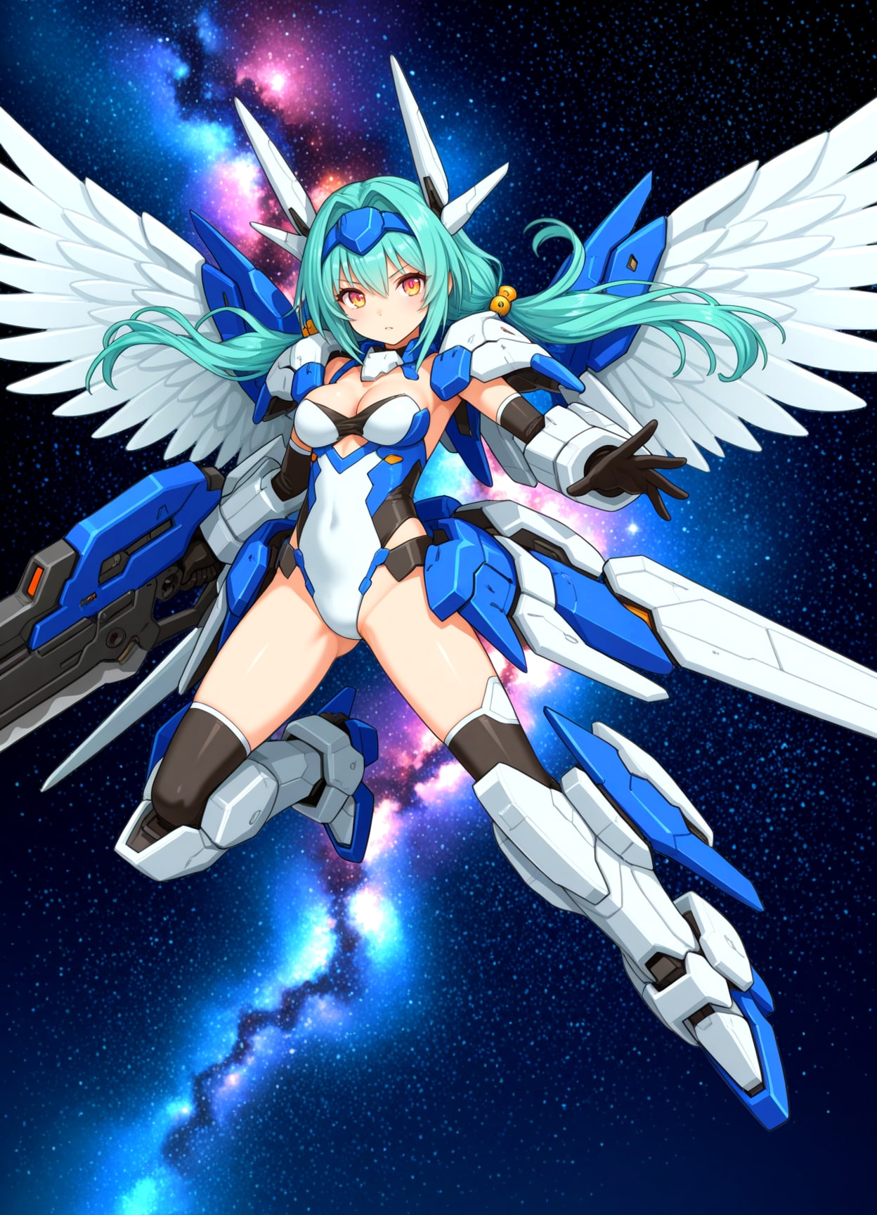 星空を駆ける白い翼