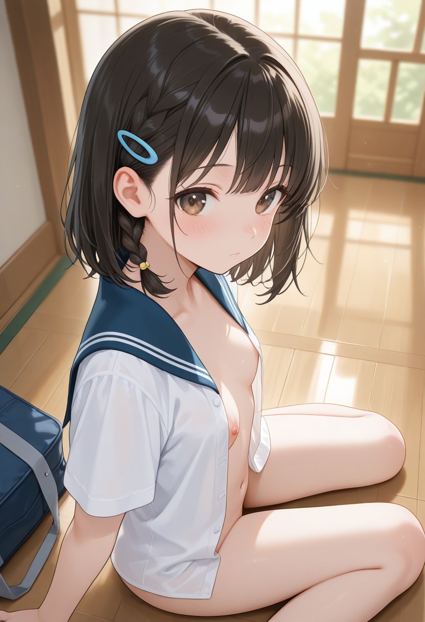 黒髪の美少女(R-18)(413)