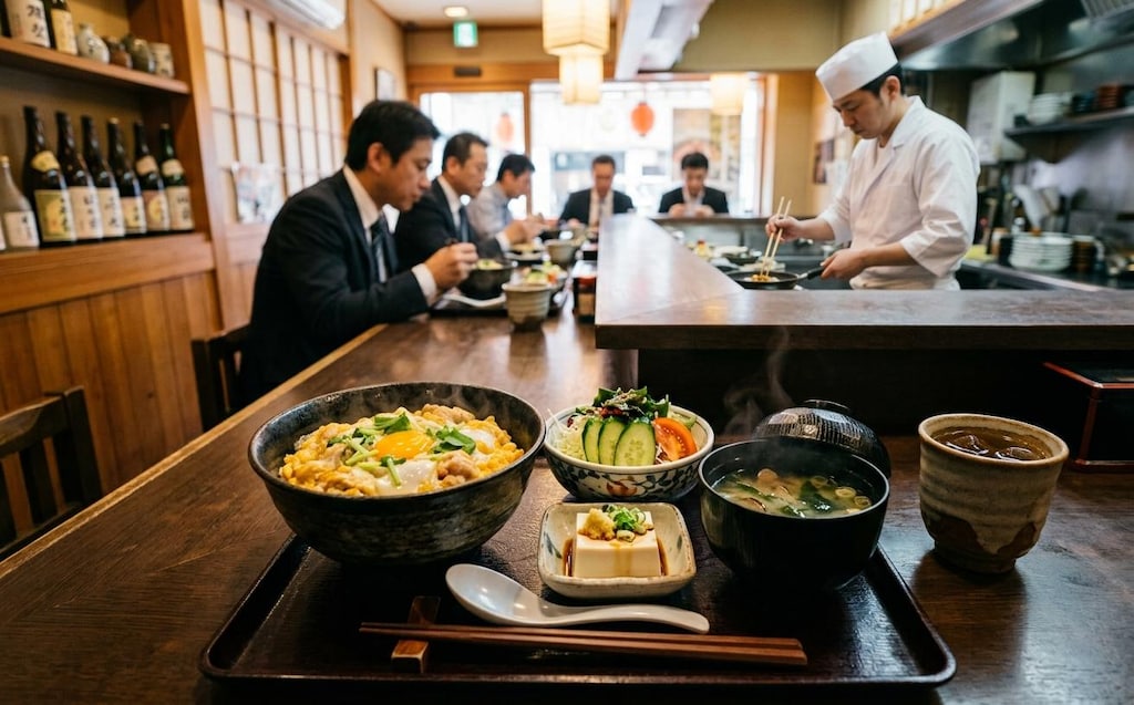 昼休みの親子丼セット