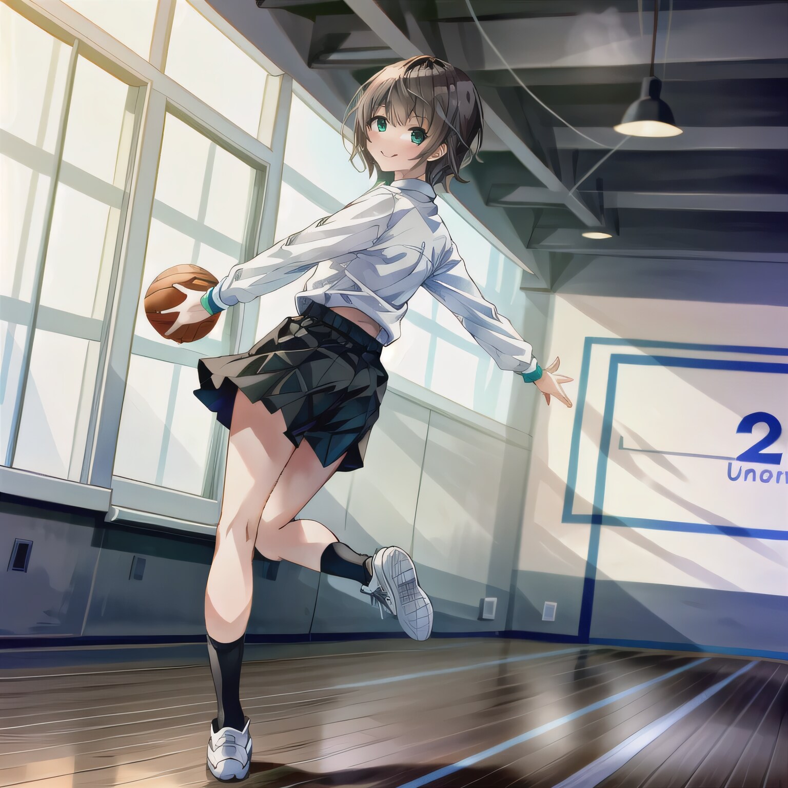 茶髪ボブでワイシャツの少女 | の人気AIイラスト・グラビア