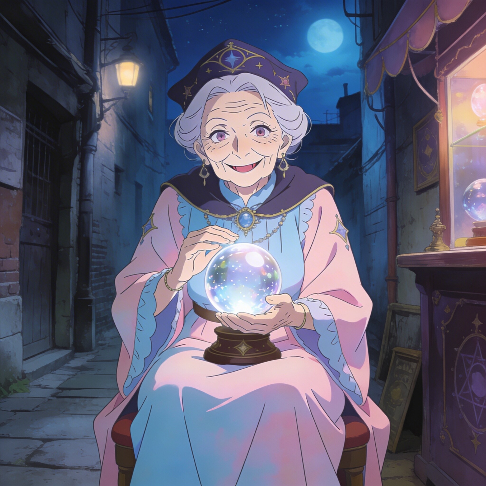 路地裏の占い師 | の人気AIイラスト・グラビア