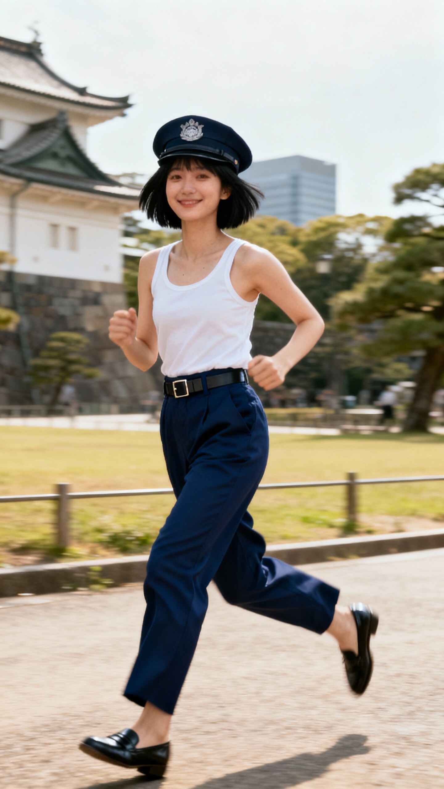 かっこかわいい婦警佐久間夏綺の皇居ランニング