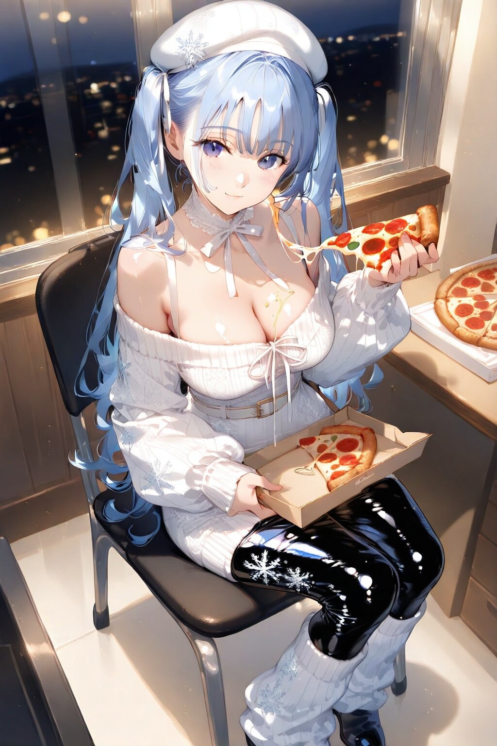 とりあえず❤️ピザを食べてから残りの作業を終わらせましょ❤️