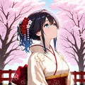 桜を見上げる 4枚目