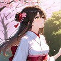 桜を見上げる 6枚目