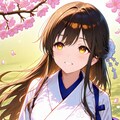 桜を見上げる 2枚目