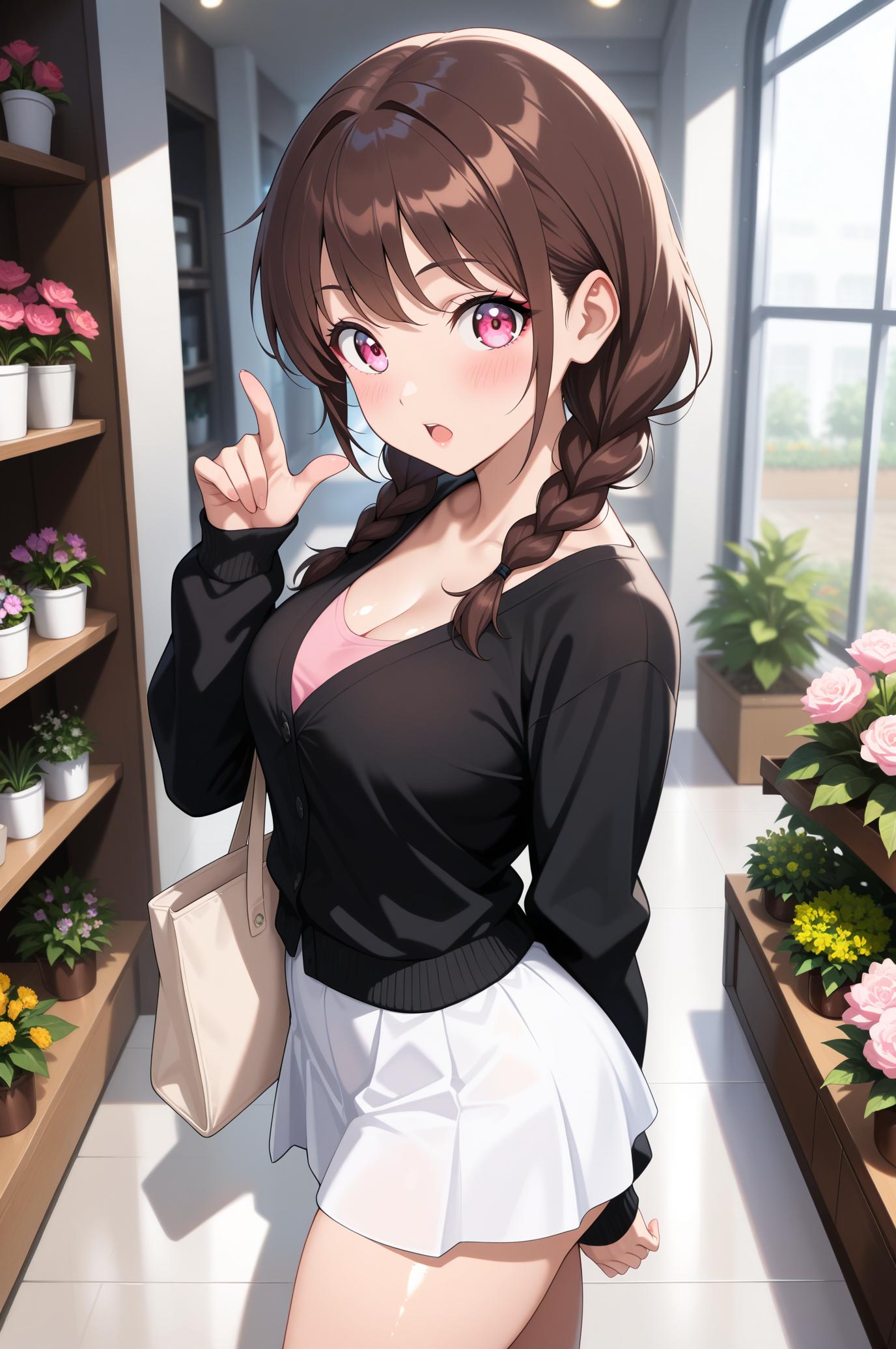 母に送る花について彼女に相談 | の人気AIイラスト・グラビア