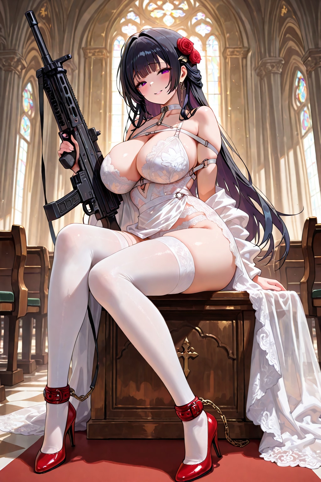白いドレスのミカサさん
