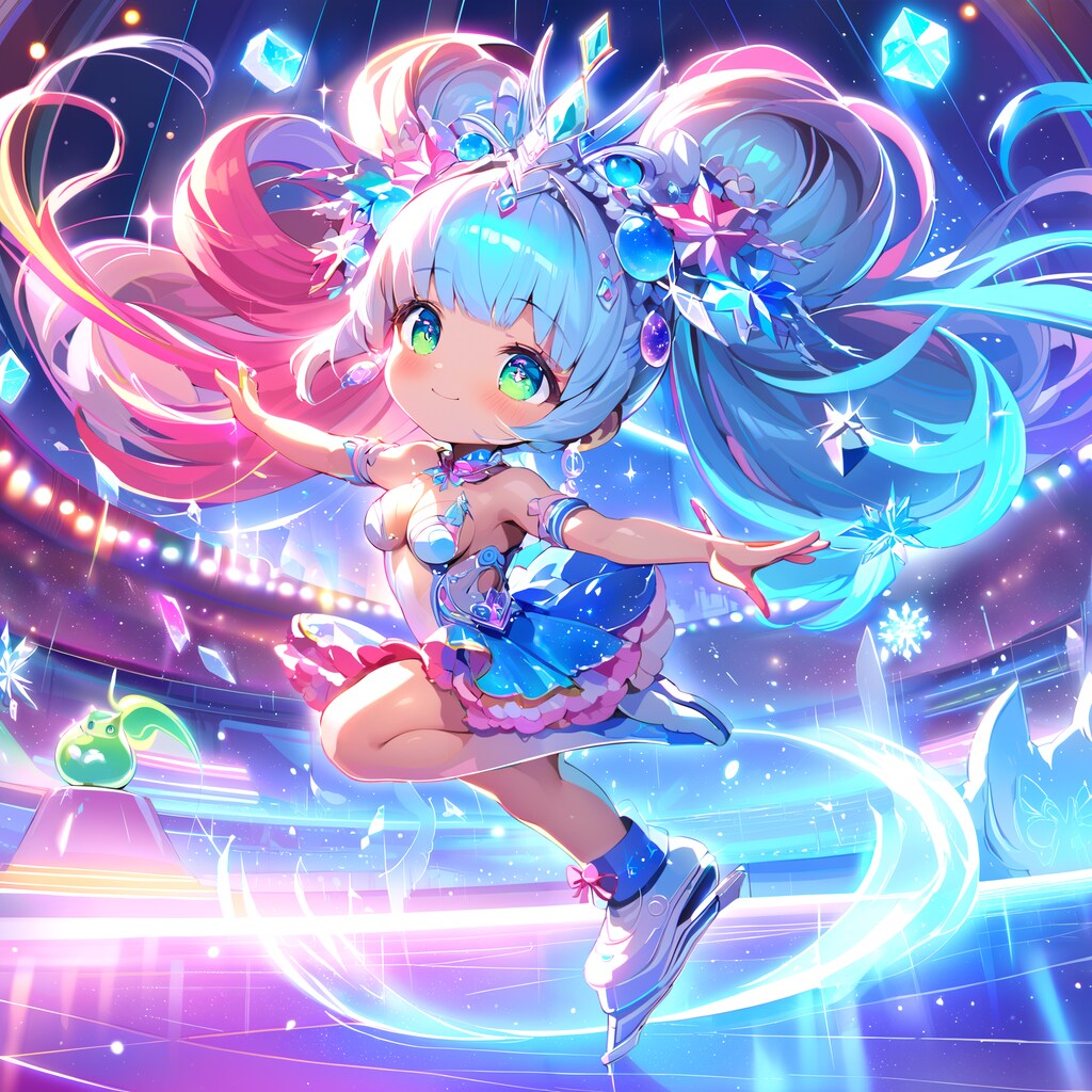 華麗なアイススケーター