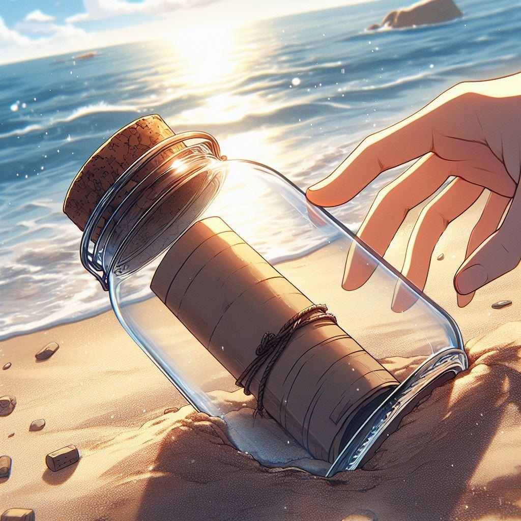 流れ着いた手紙
