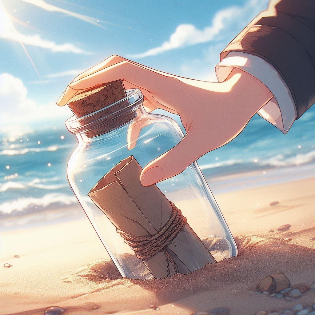 流れ着いた手紙