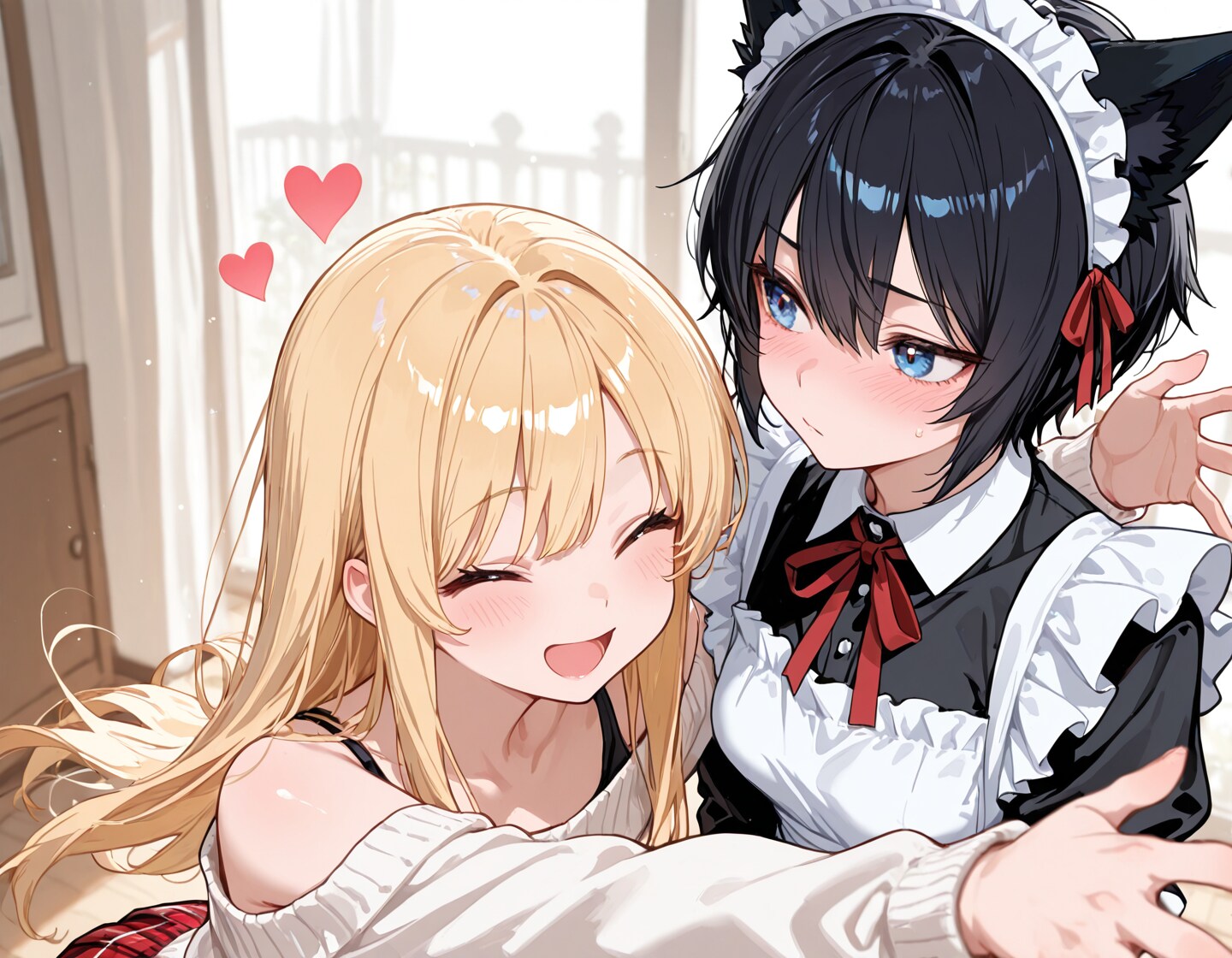 【FA御礼】紗奈ちゃんと仲良し？ | の人気AIイラスト・グラビア