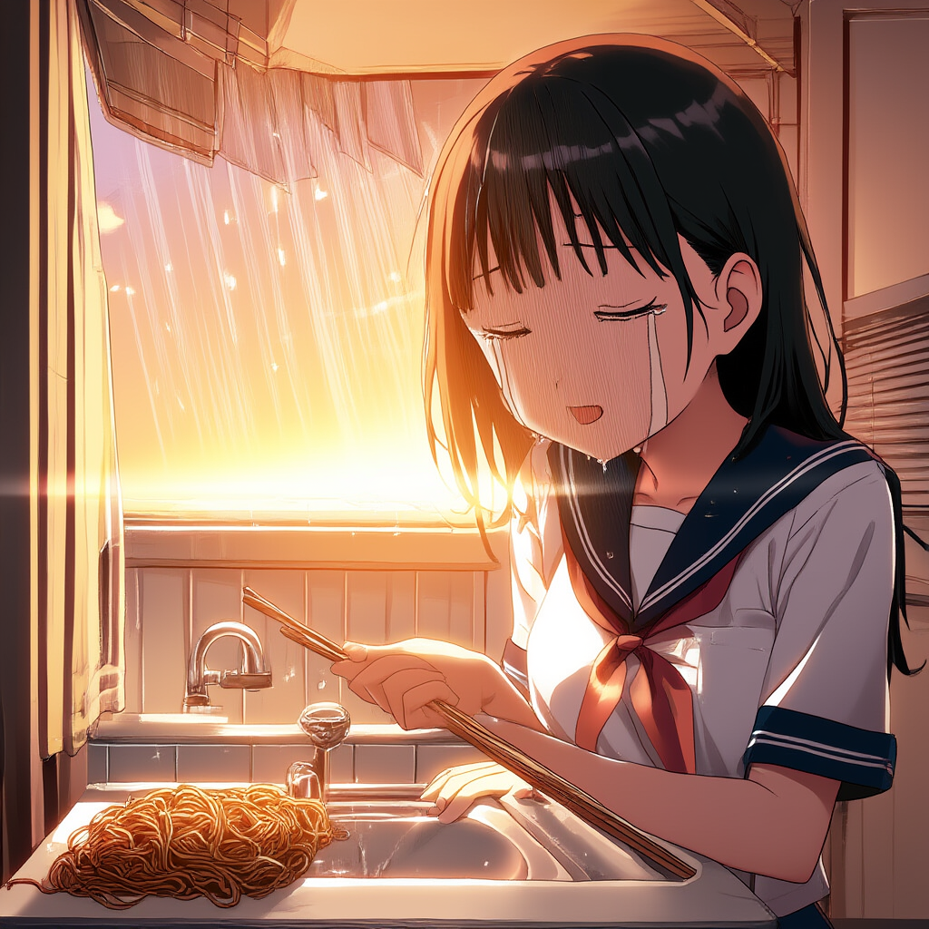 カップ麺の湯切り失敗・・・