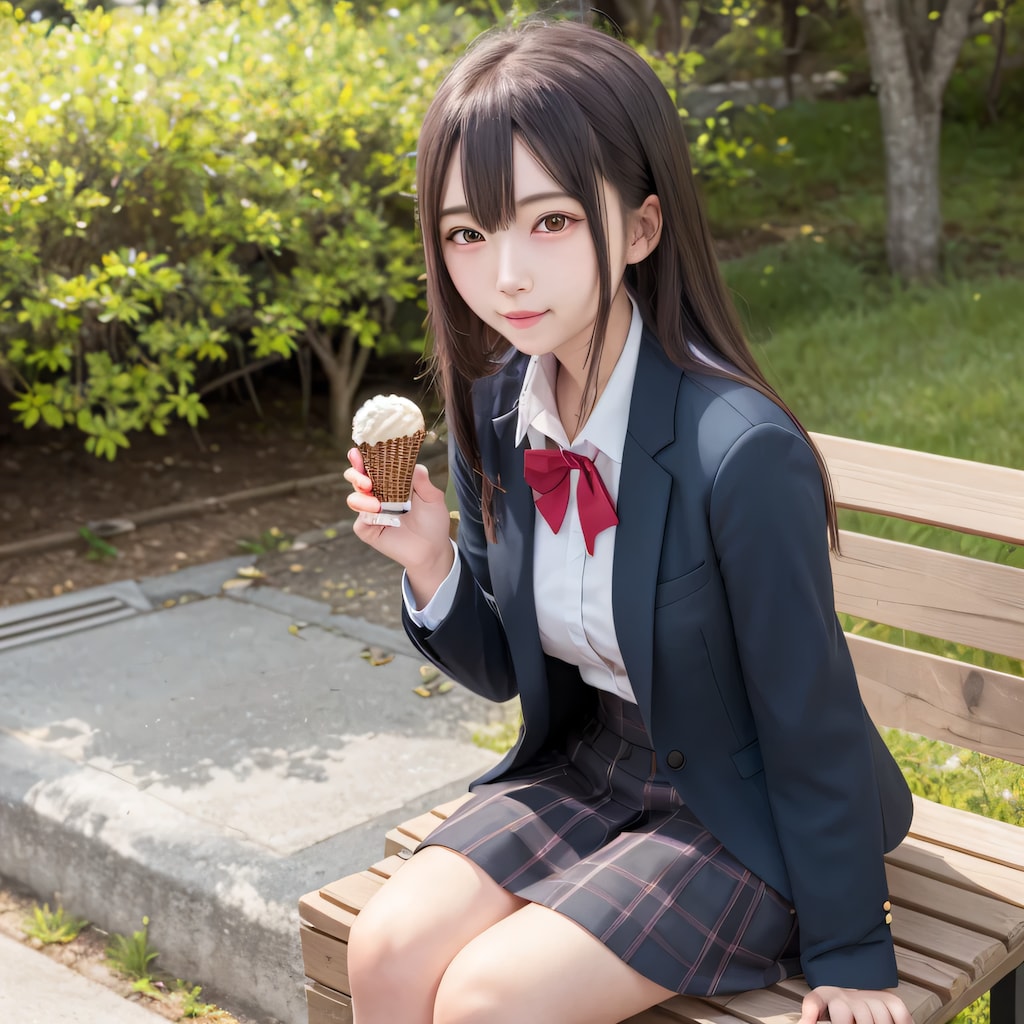 黒髪ロングでブレザーの美女４０