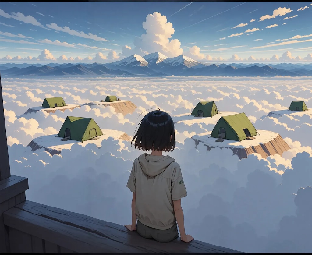 雲海のキャンプ場