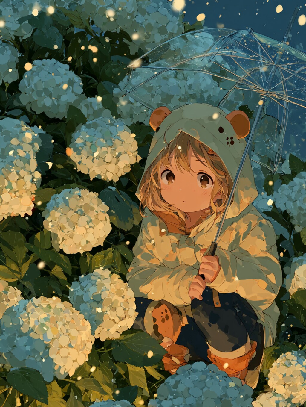 くま娘と紫陽花③🐾