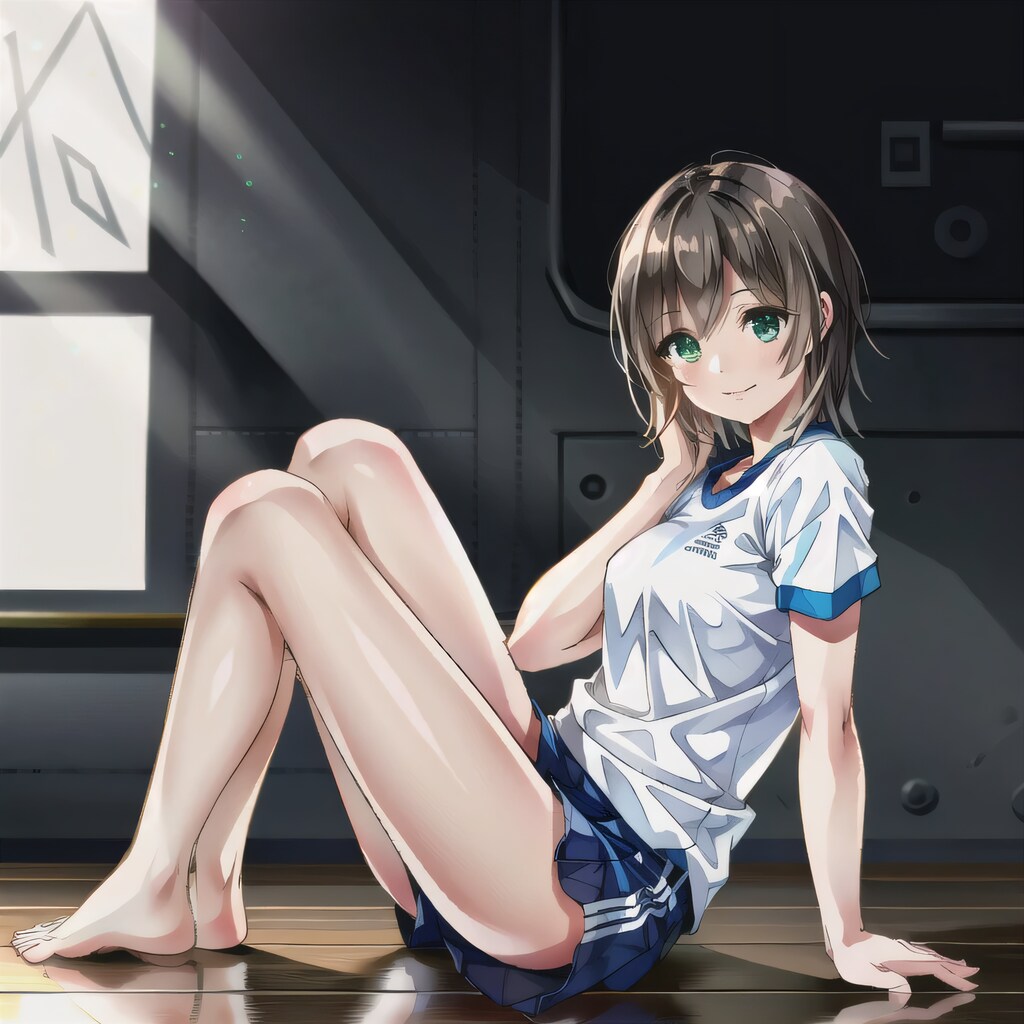 茶髪ボブで体操服の少女２