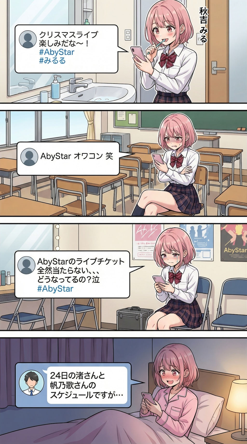 情報収集を欠かさないアイドル