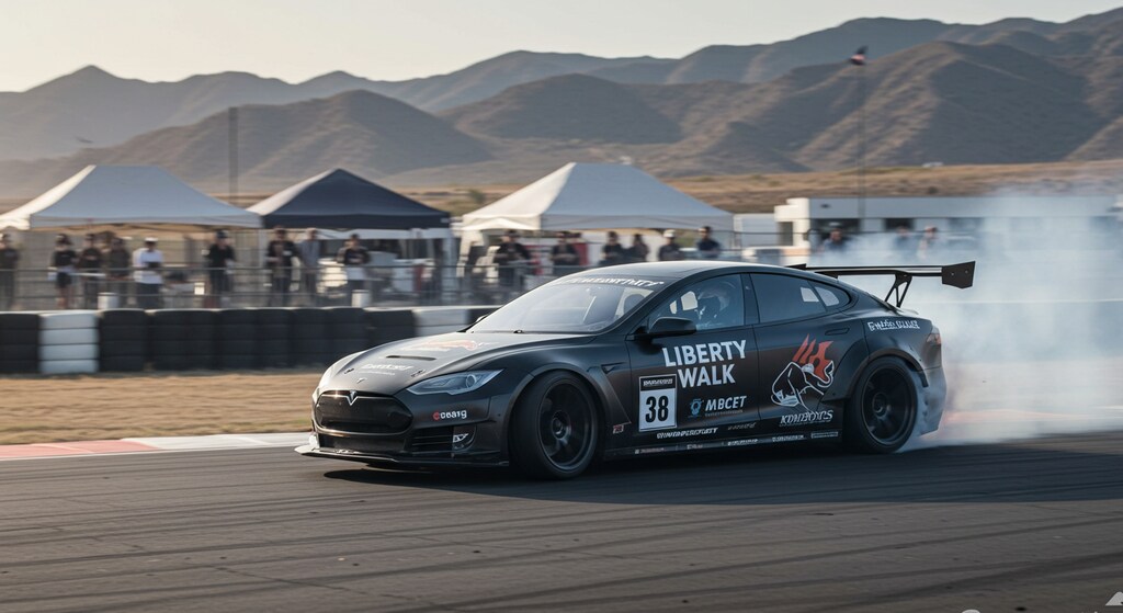 リバティーウォークテスラのドリ車