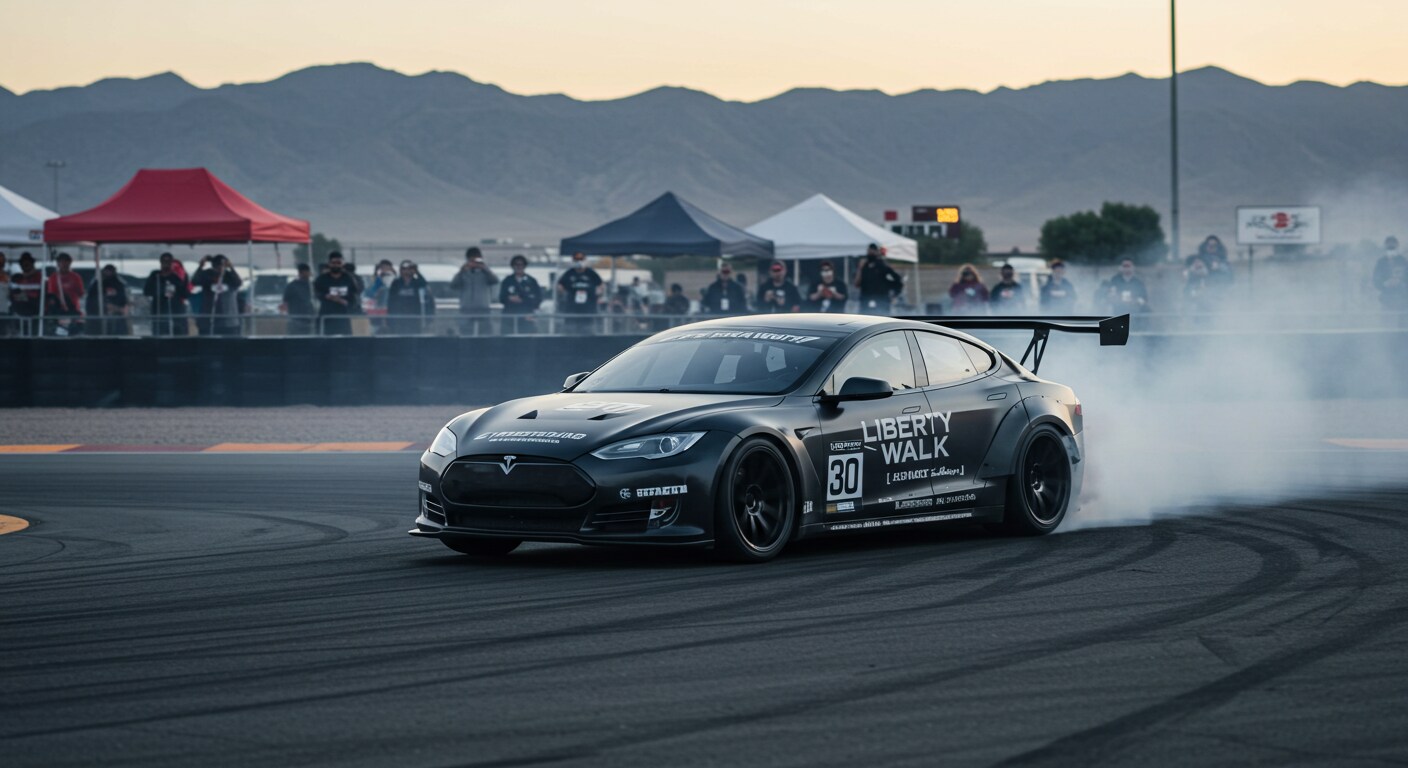 リバティーウォークテスラのドリ車 | の人気AIイラスト・グラビア