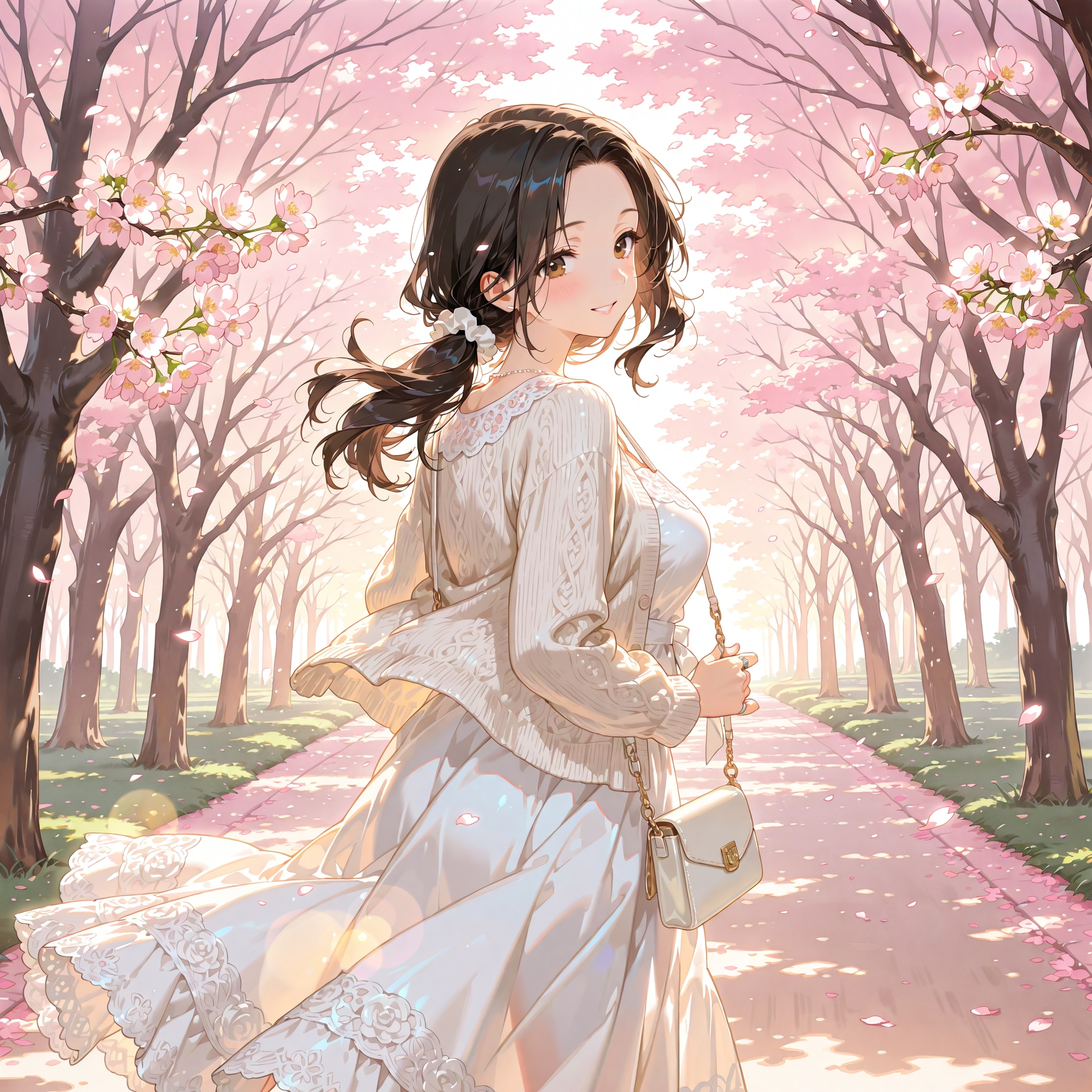 ミチルさんと朝の散歩道 | の人気AIイラスト・グラビア