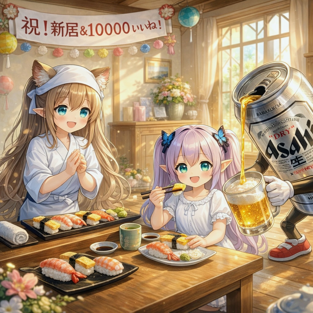 みゅうくるさんのすみれちゃんお祝いイラスト