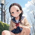 おでこちゃんの野外おしっこ3 3枚目