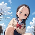 おでこちゃんの野外おしっこ3 2枚目