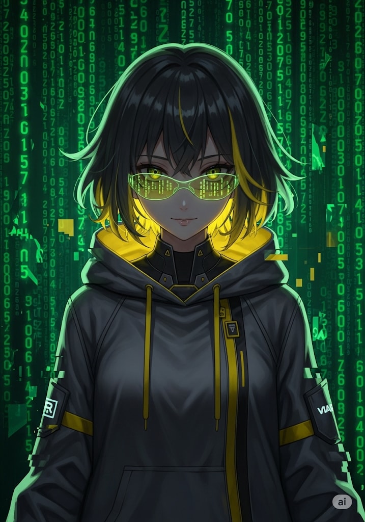 ハッカーな彼女 | の人気AIイラスト・グラビア