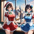 二人のサンタメイド おはようございます 2枚目