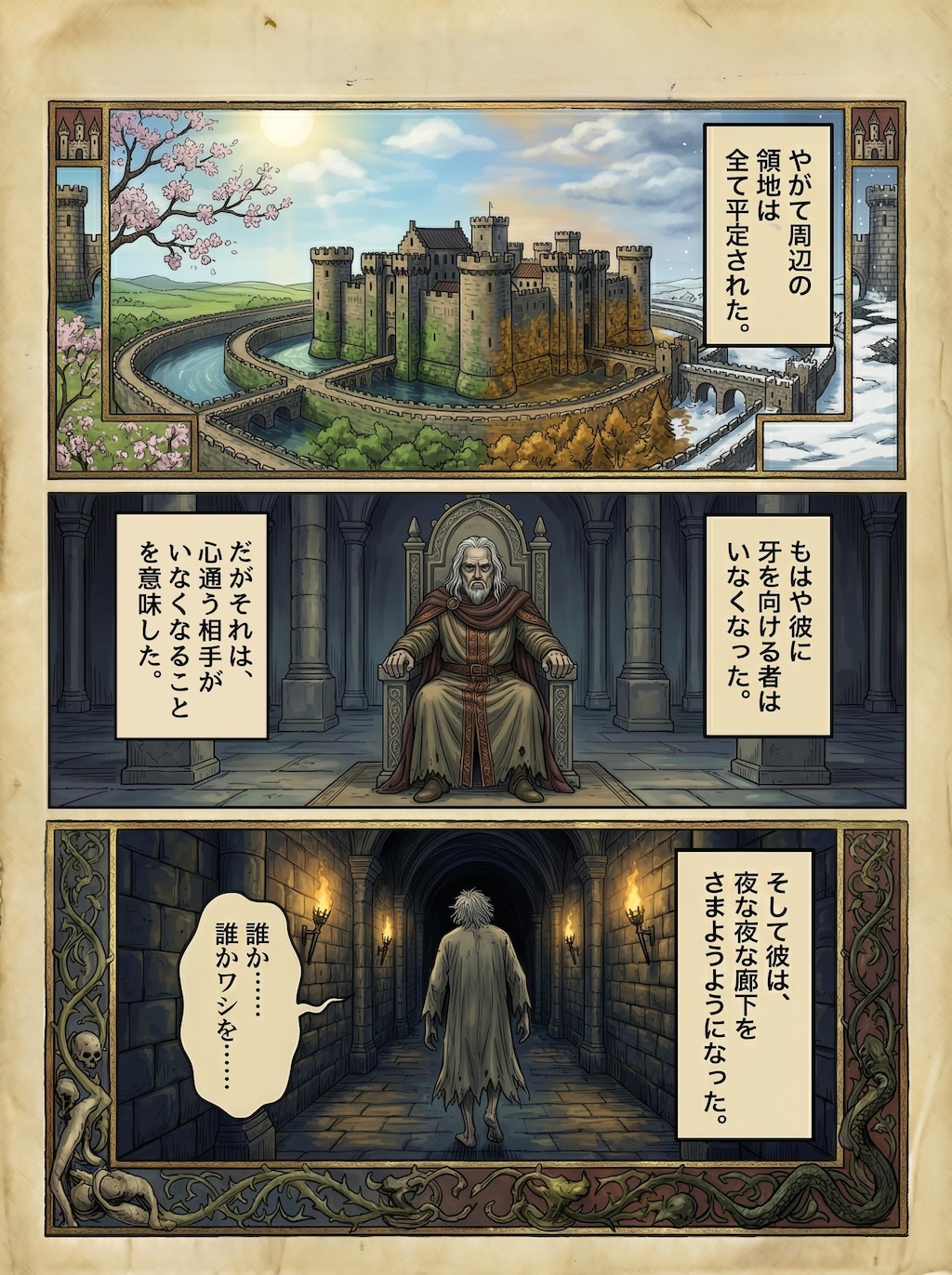 【AI漫画】謀略王の子守唄(前)【nanobanana】