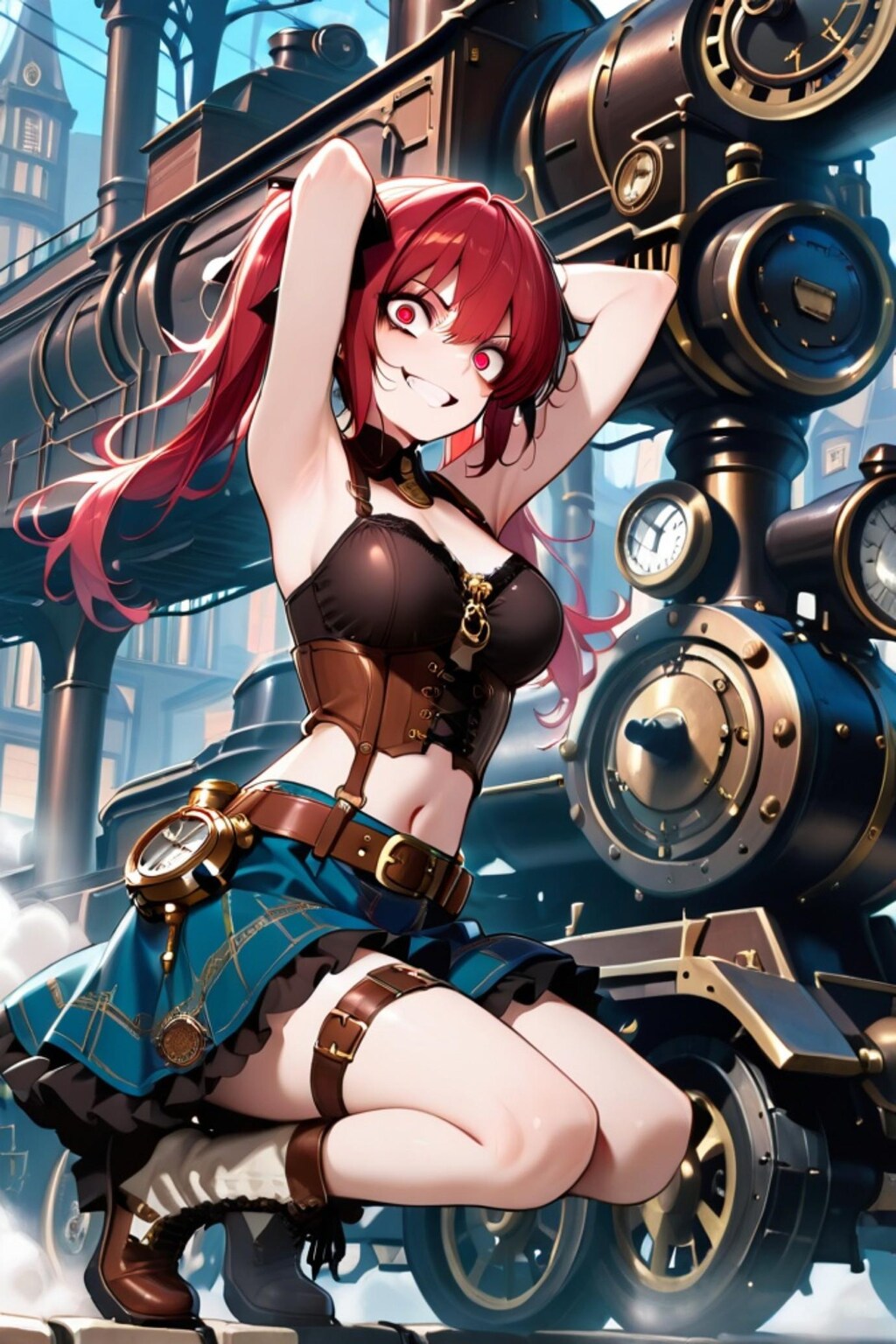 スチームパンクの赤髪ちゃん