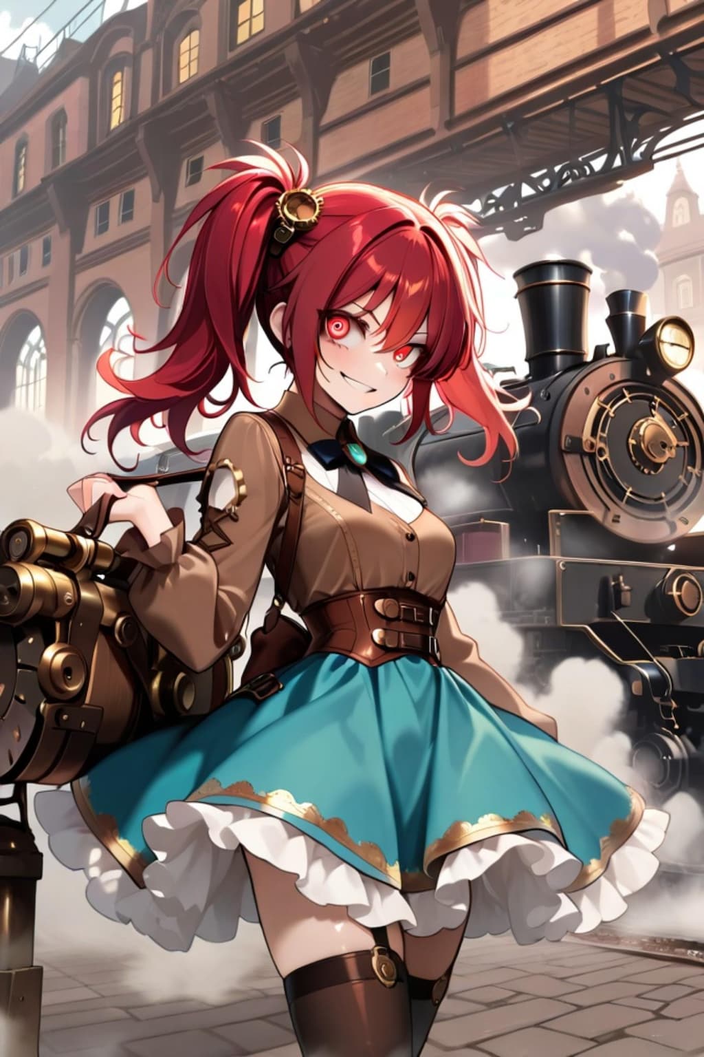 スチームパンクの赤髪ちゃん