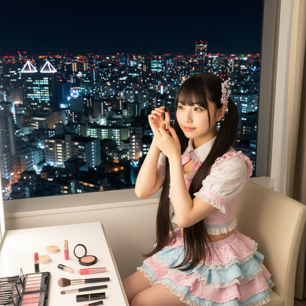 黒ツイさん。まつ毛メイク
