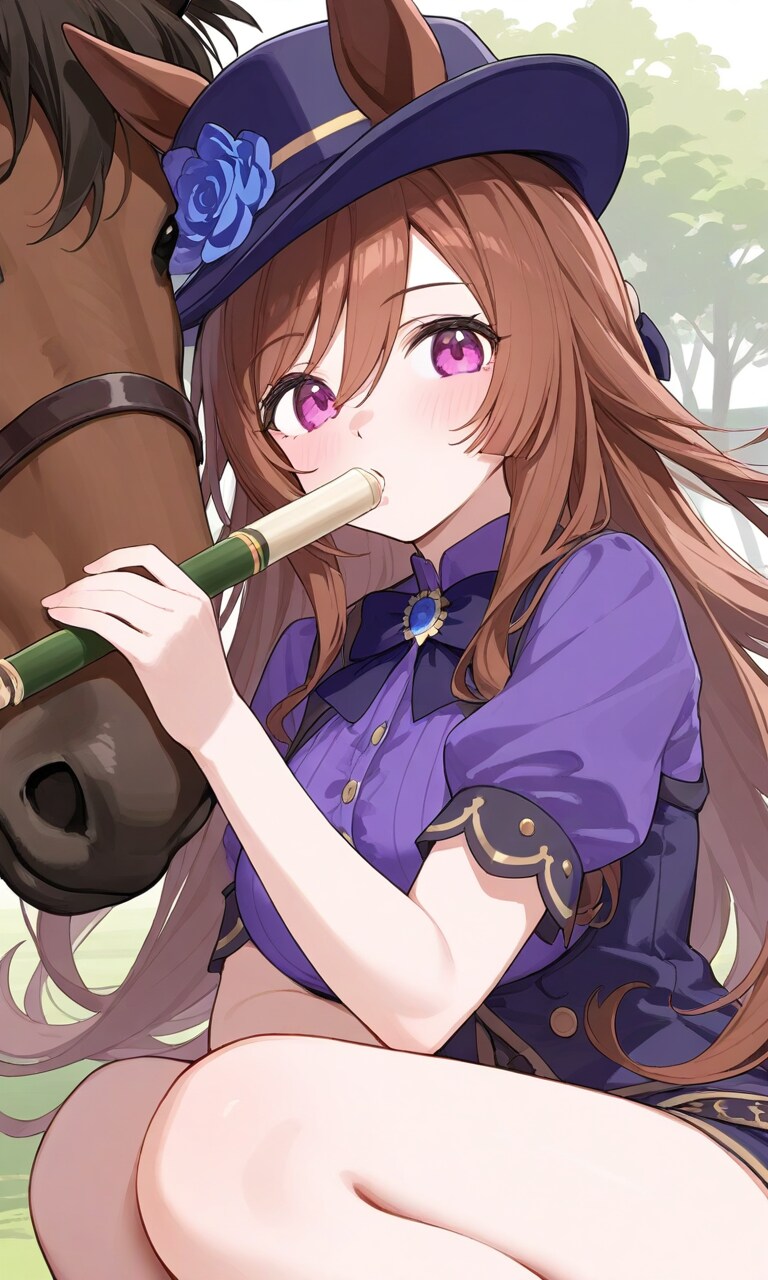 人と馬と笛