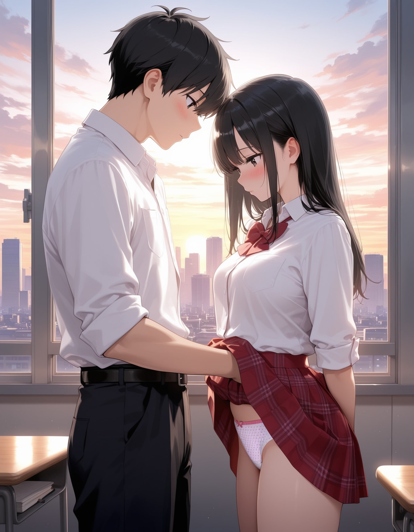 スカートめくり
