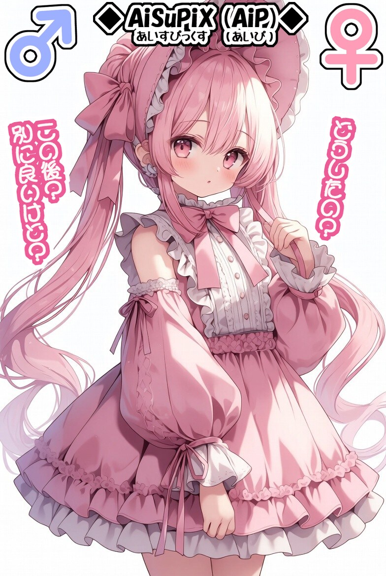 💙AiSuPix／可愛いぴんく髪ロリータちゃん💙