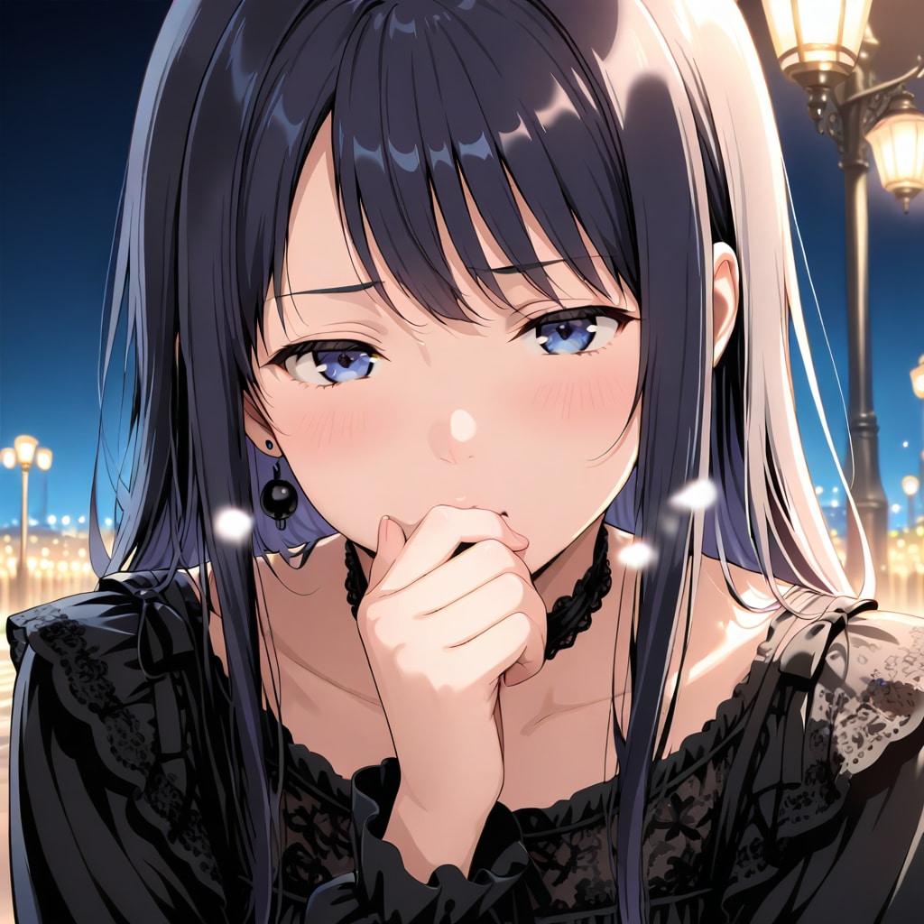 意味深に見えるけど…くしゃみなんだ（笑）