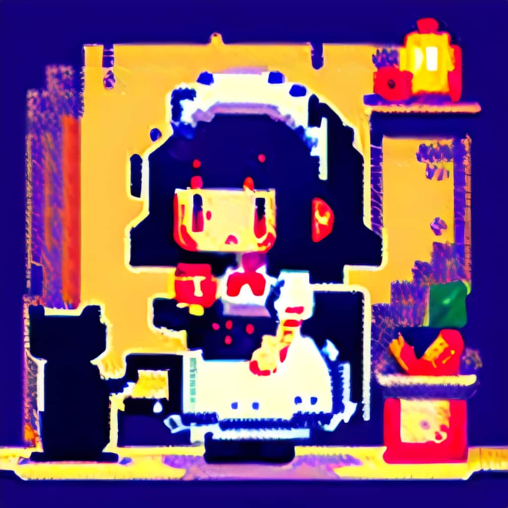 (20word)ドット絵メイドさん(9語)
